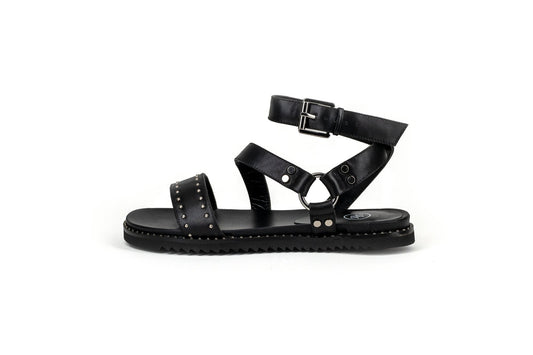 Anne Sandal Black-PREORDER Flats by Sole Shoes NZ F17-36