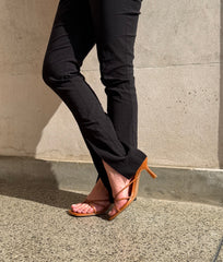 Tan Leather Strappy Heel - Noelle