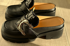 Chunky Platform Black Leather Mule – Ryder