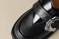 Chunky Platform Black Leather Mule – Ryder