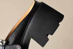 Chunky Platform Black Leather Mule – Ryder