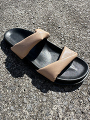 Full Leather Slide Sandals – Twist Slide