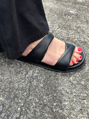 Full Leather Slide Sandals – Twist Slide