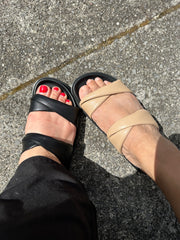 Full Leather Slide Sandals – Twist Slide