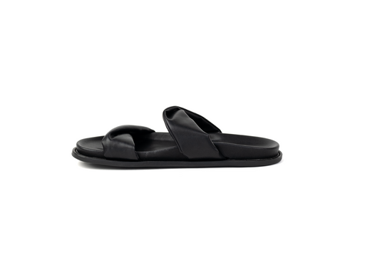 Full Leather Slide Sandals – Twist Slide