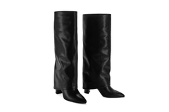 Black Fold-Over LEATHER Boots - Ray