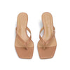 Nude Kitten Heel Thong Sandal - Sid