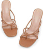 Tan Leather Strappy Heel - Noelle