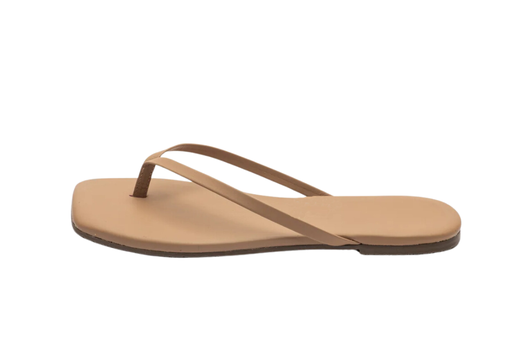 Nude Wide Fit Split-Toe Leather Sandals – Serenity