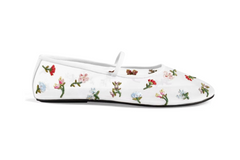 Nude Floral Mesh Ballet Flat – Elise