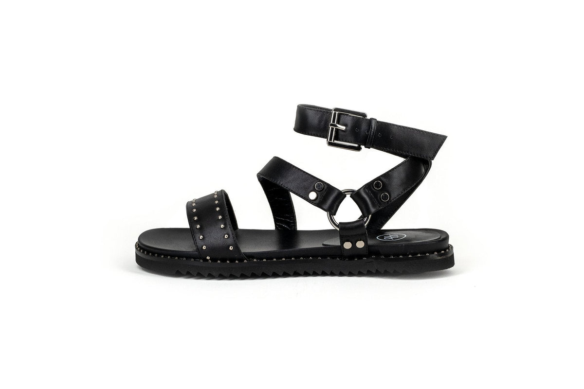 Anne Sandal Black-PREORDER Flats by Sole Shoes NZ F17-36
