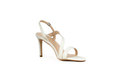 Ariana Strappy Sandal White Heels by Sole Shoes NZ H18-36