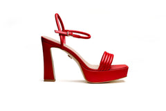 Bianca Platform Sandal Red Heels by Sole Shoes NZ H26-36