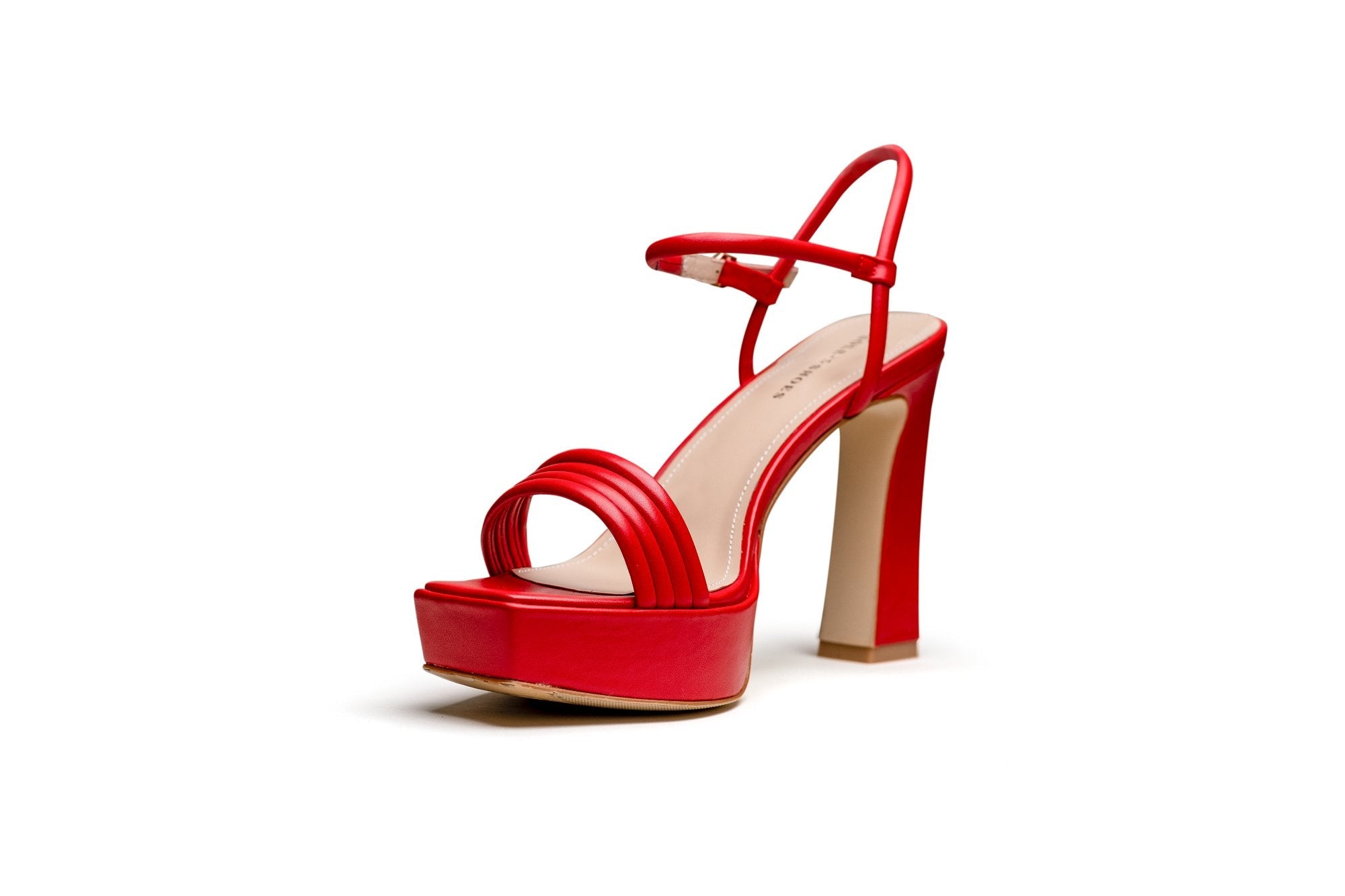 Bianca Platform Sandal Red Heels by Sole Shoes NZ H26-36