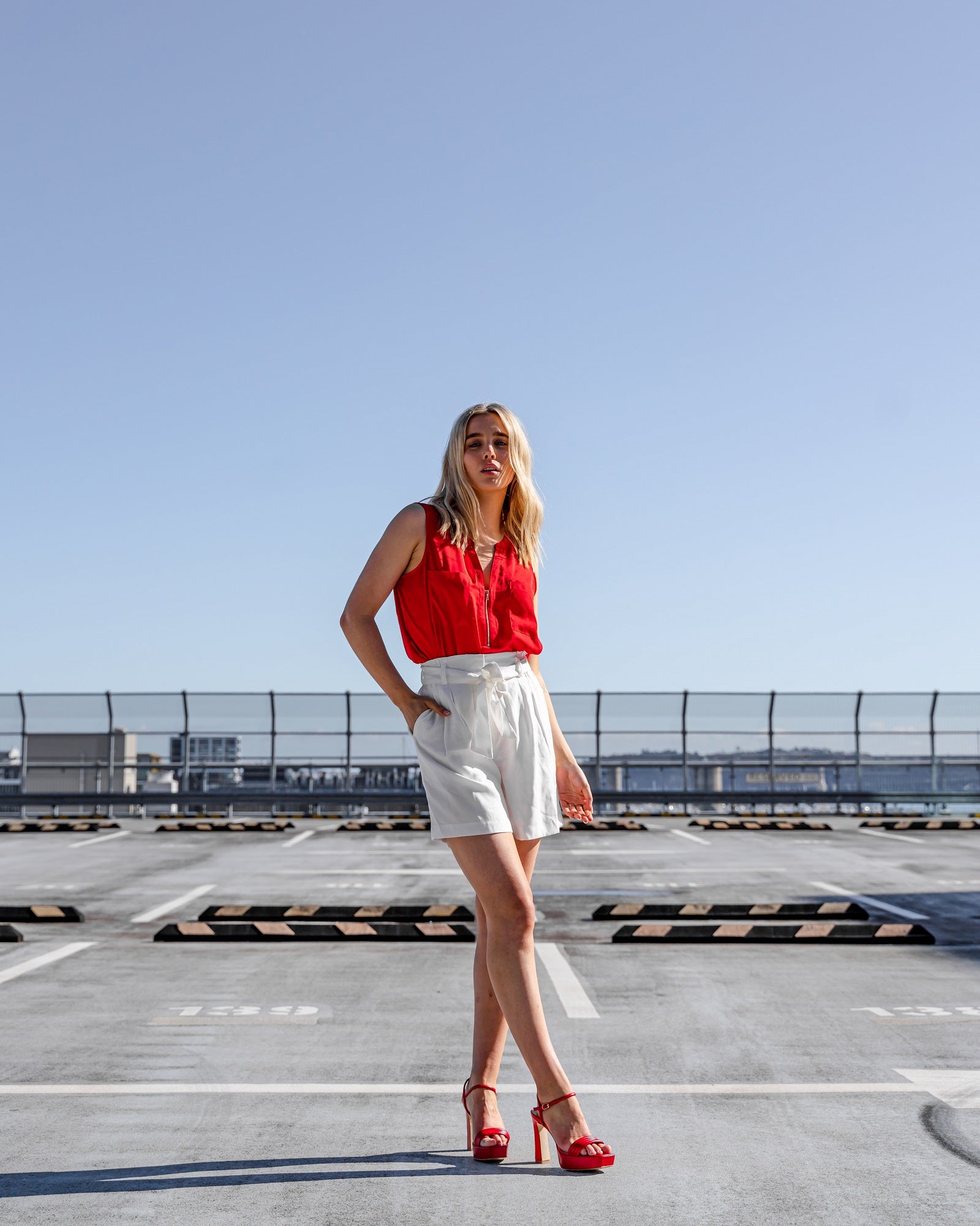 Bianca Platform Sandal Red Heels by Sole Shoes NZ H26-36