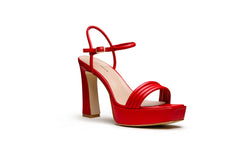 Bianca Platform Sandal Red Heels by Sole Shoes NZ H26-36