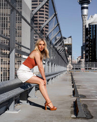 Bianca Platform Sandal Tan Heels by Sole Shoes NZ H26-36