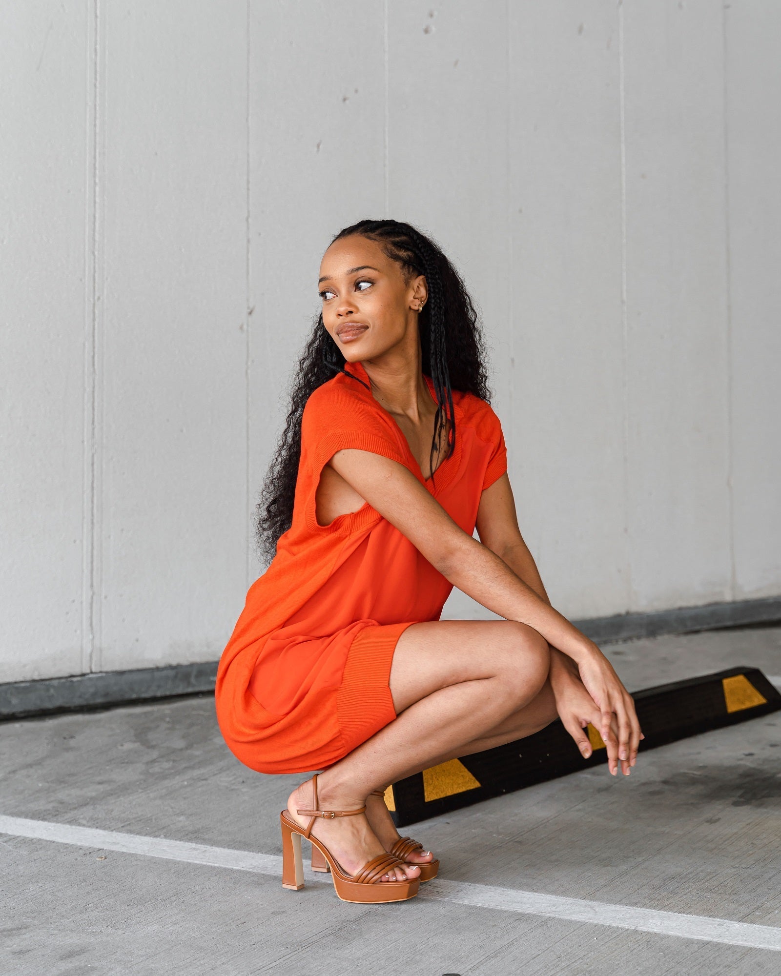 Bianca Platform Sandal Tan Heels by Sole Shoes NZ H26-36