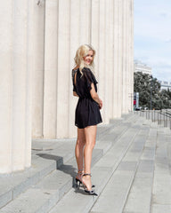 Brooke Heel Black 10cm Heels by Sole Shoes NZ H23-36