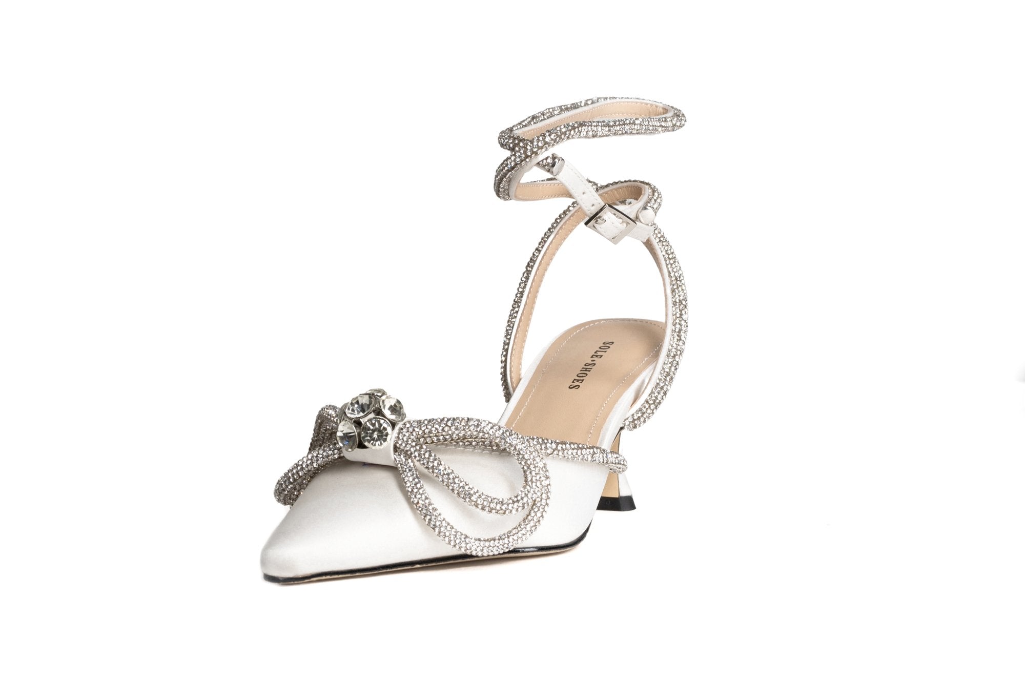 Brooke Heel White 6cm Heels by Sole Shoes NZ H23-36