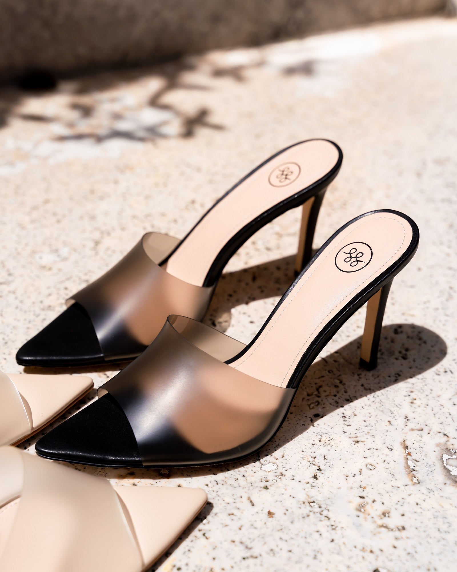 Court Mule Heel Black Heels by Sole Shoes NZ H21-36