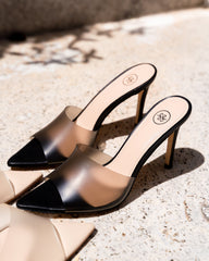 Court Mule Heel Black Heels by Sole Shoes NZ H21-36