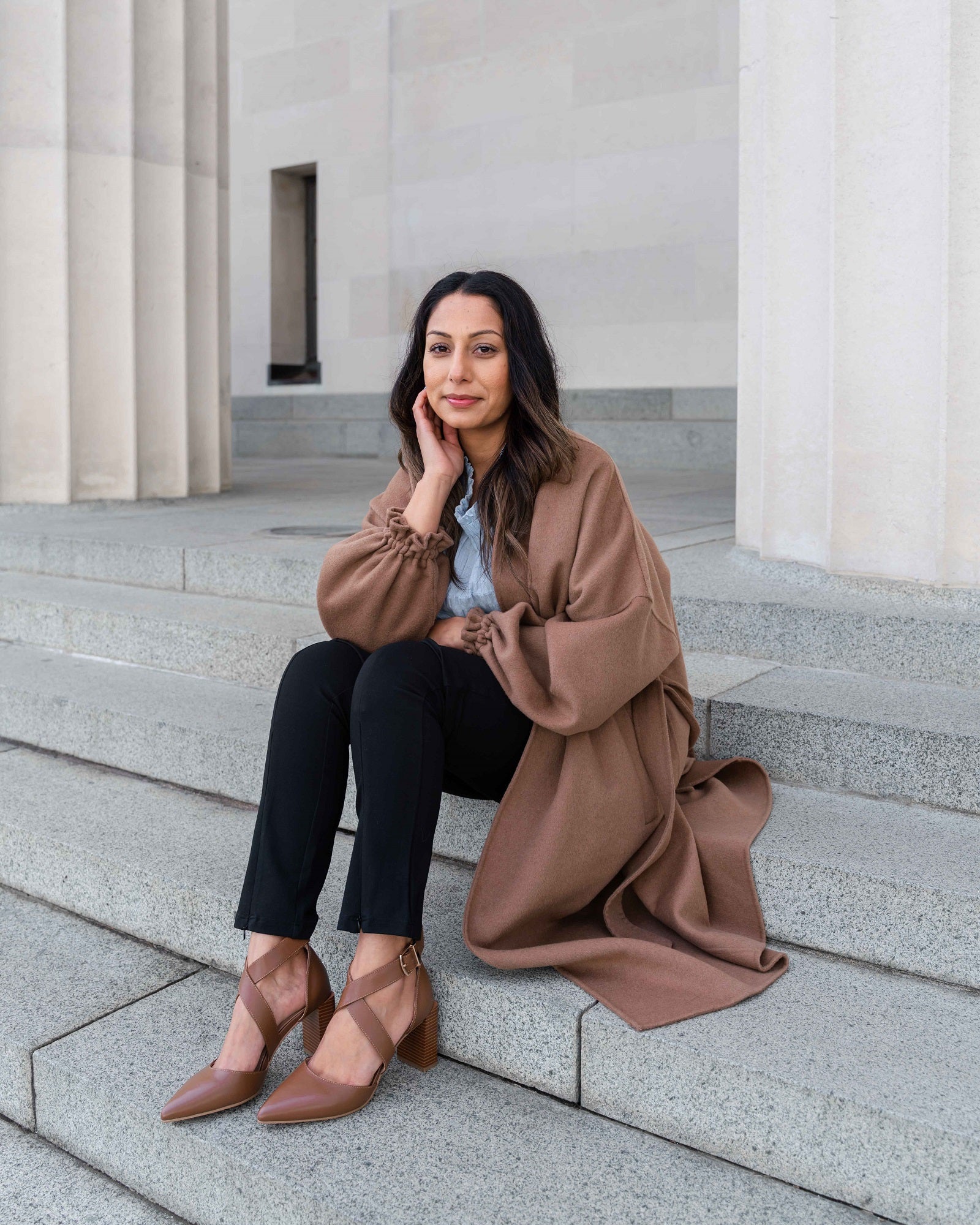 Debbie Strap Block Heels Tan Heels by Sole Shoes NZ H4-36