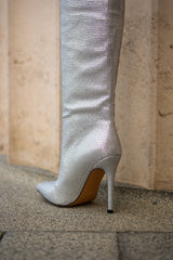 Dixie Rhinestone Boot Silver Boots by Sole Shoes NZ LB9-36