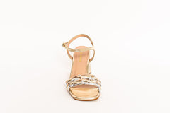 Eli Block Heel Sandal Gold Metallic Heels by Sole Shoes NZ H31B-36