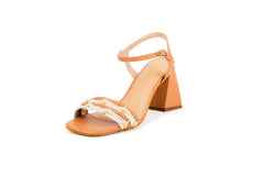 Eli Block Heel Sandal Nude Heels by Sole Shoes NZ H31B-36