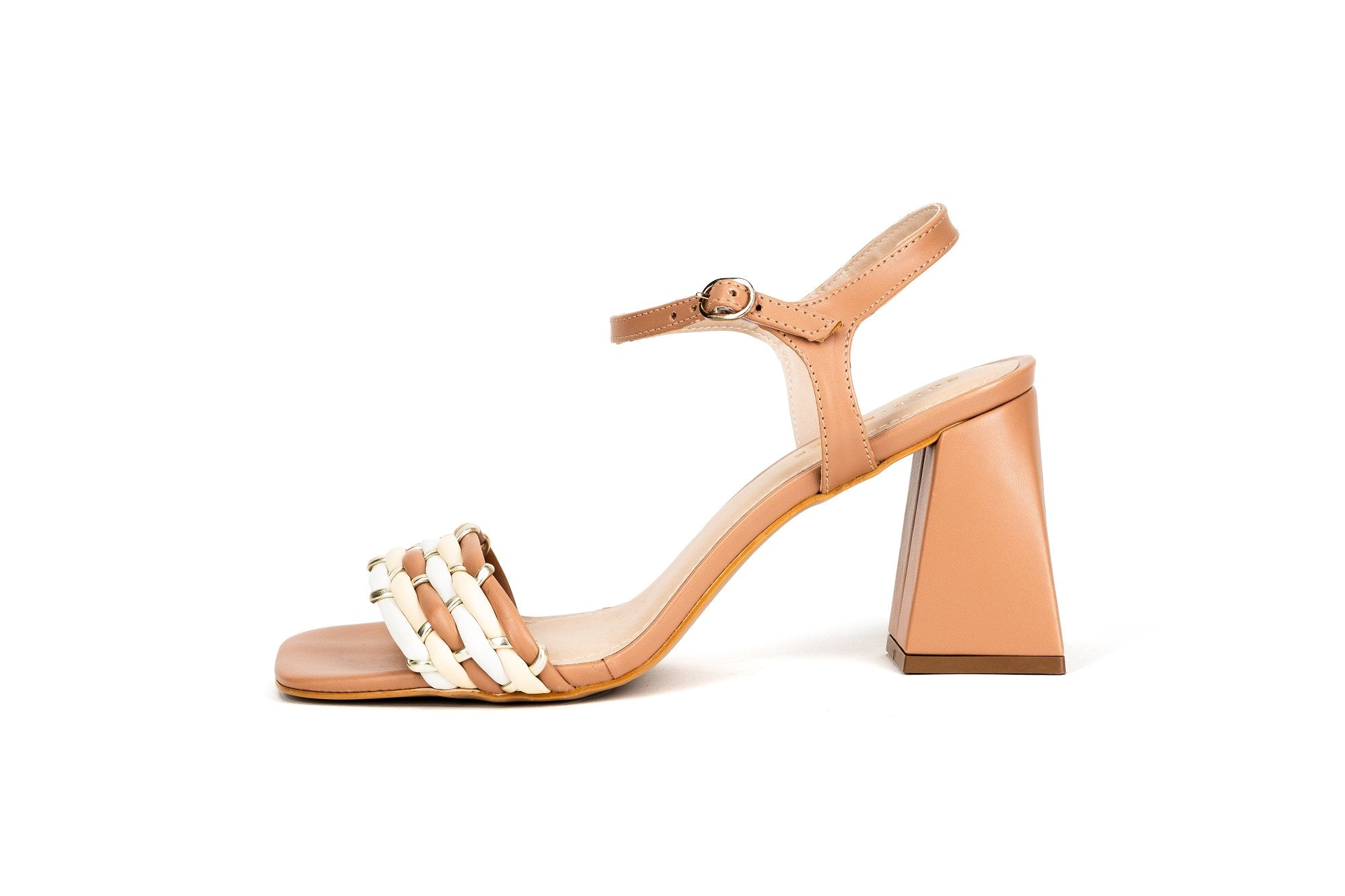 Eli Block Heel Sandal Nude Heels by Sole Shoes NZ H31B-36