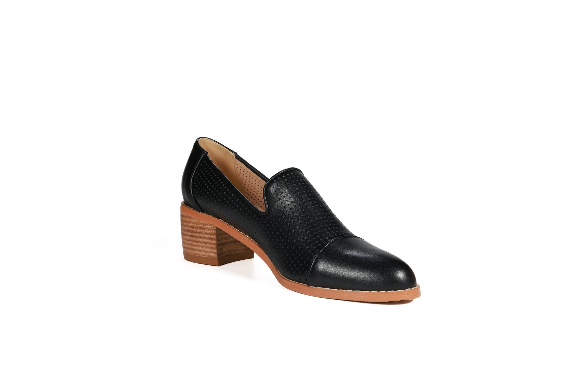 Harris Leather Loafers Black Flats by Sole Shoes NZ F23-36