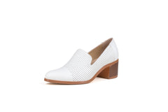 Harris Leather Loafers White Flats by Sole Shoes NZ F23-36