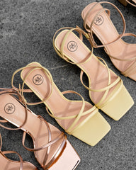 Ky Sandal Heel Buttermilk Heels by Sole Shoes NZ H22-36