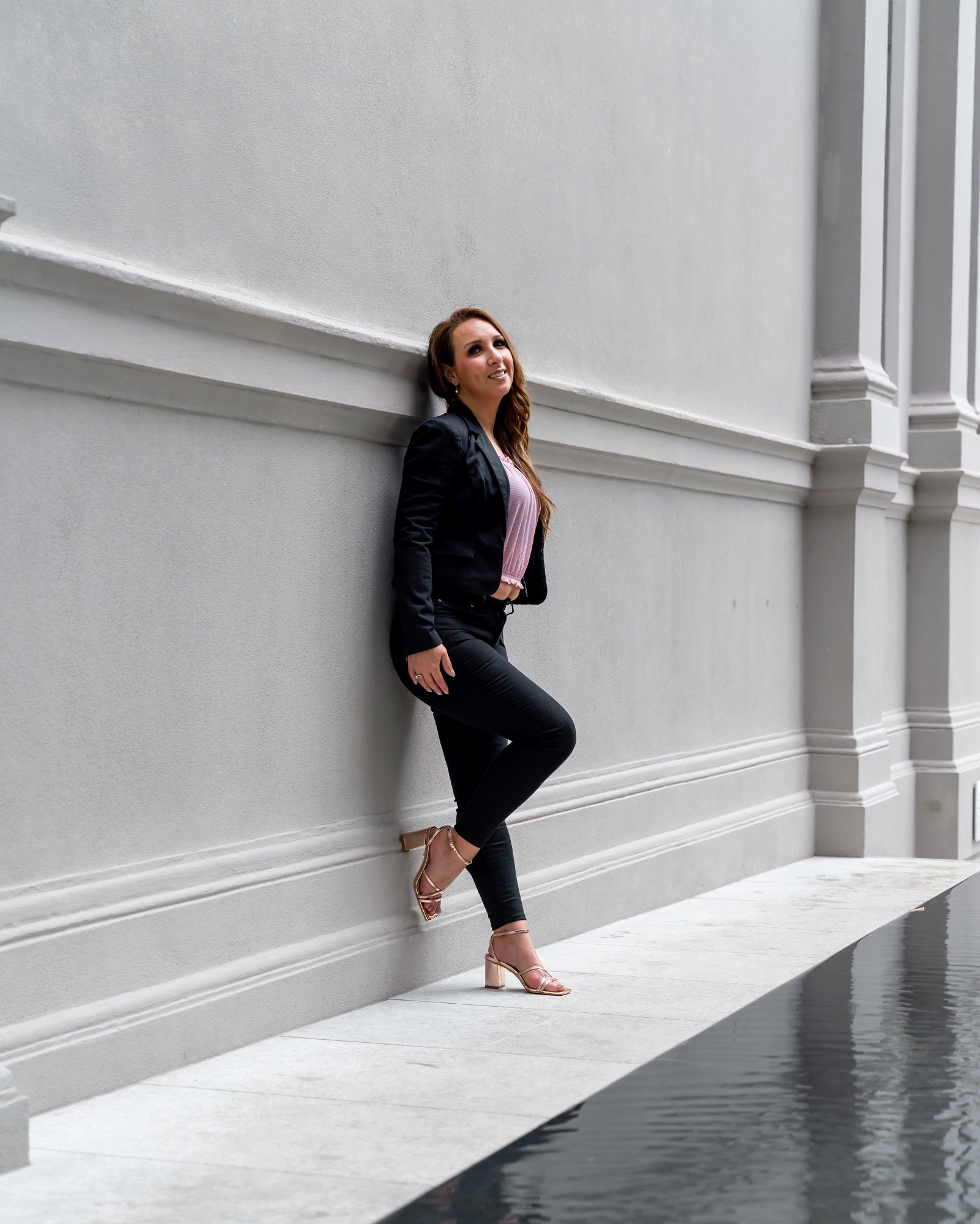 Ky Sandal Heel Rose Gold Heels by Sole Shoes NZ H22-36