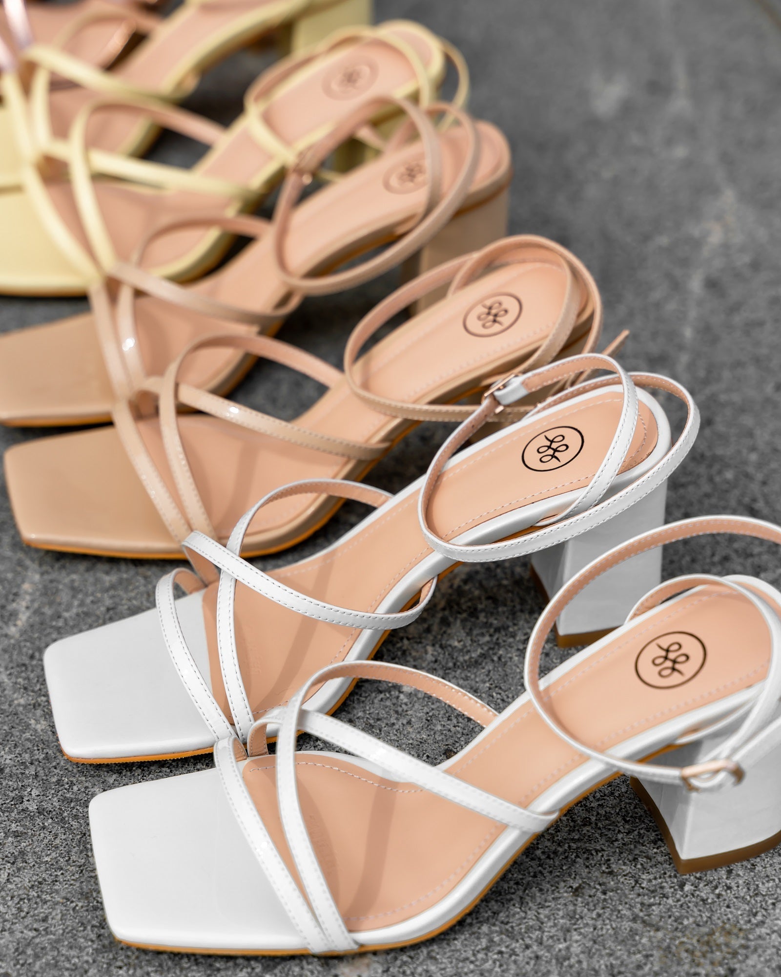 Ky Sandal Heel White Heels by Sole Shoes NZ H22-36