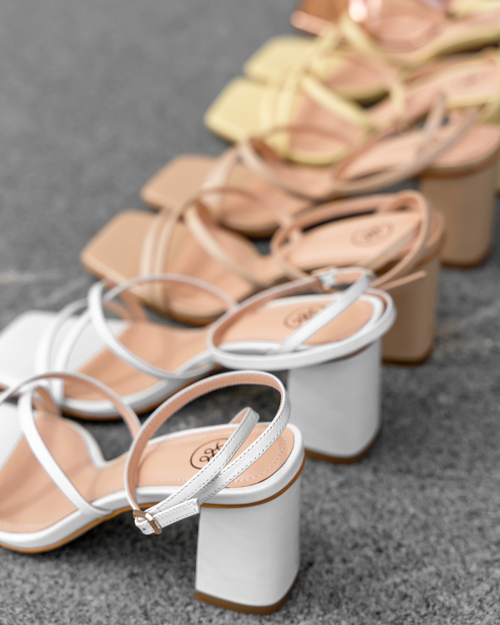 Ky Sandal Heel White Heels by Sole Shoes NZ H22-36