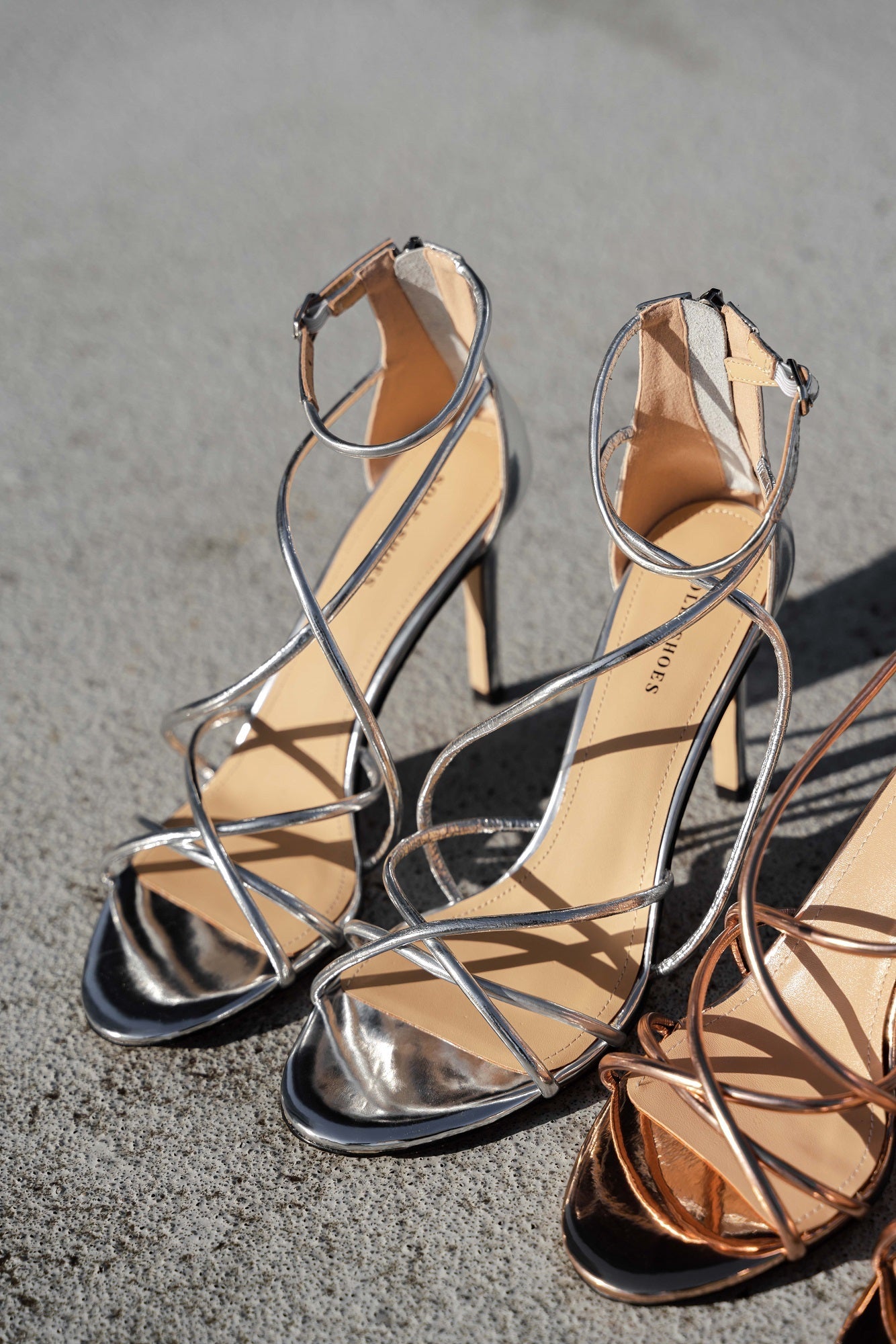 Lexi Heel Chrome Heels by Sole Shoes NZ H25-36