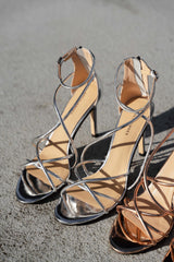 Lexi Heel Chrome Heels by Sole Shoes NZ H25-36