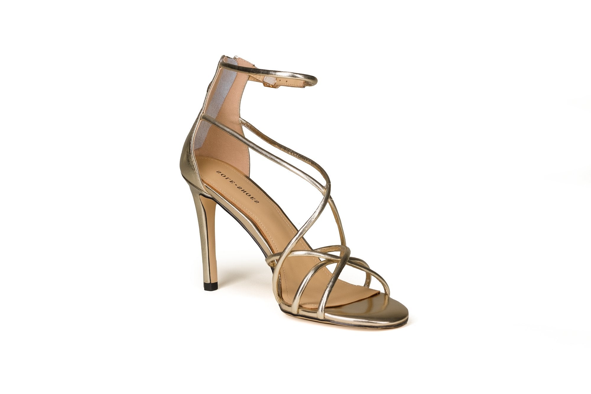 Lexi Heel Gold Heels by Sole Shoes NZ H25-36