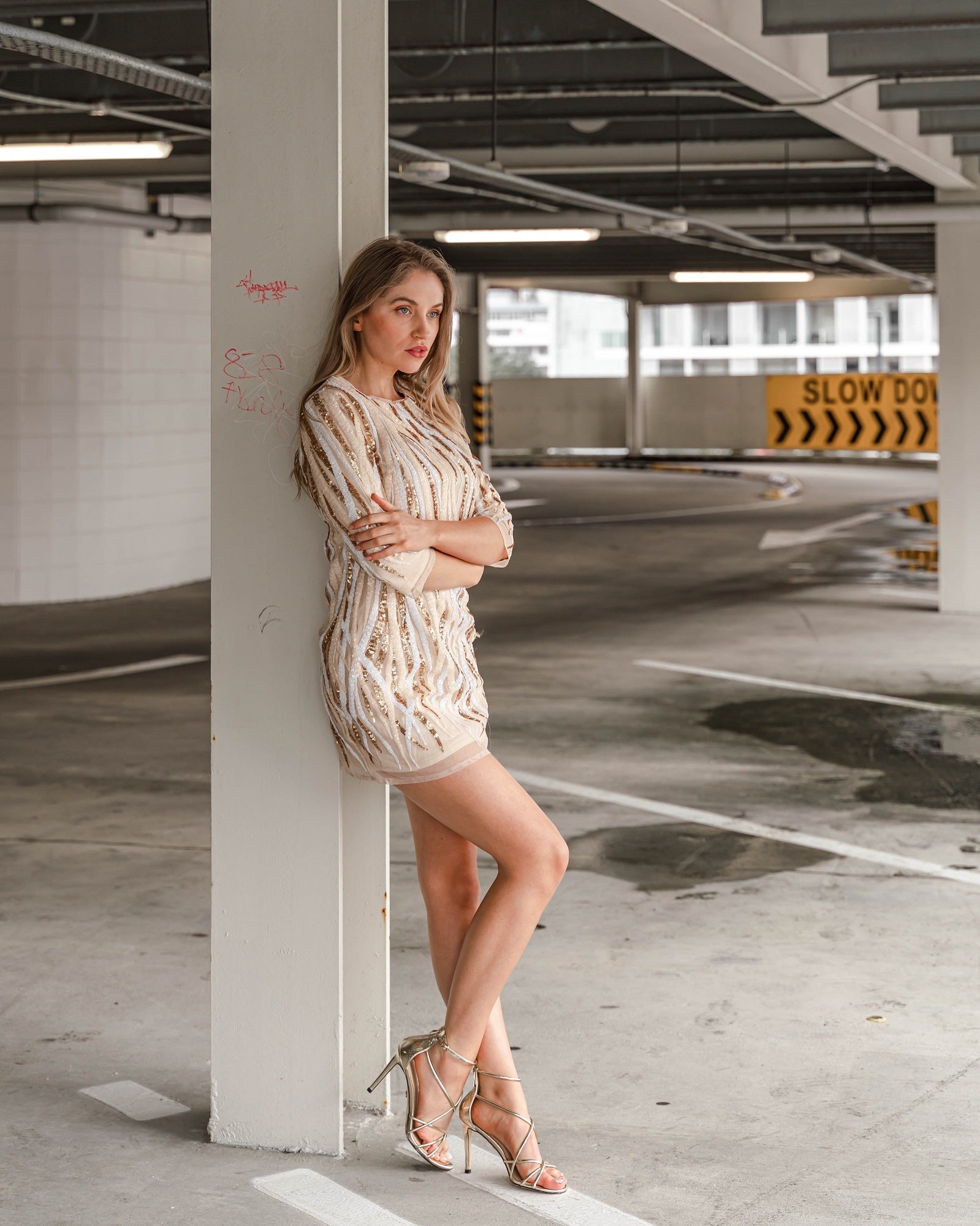 Lexi Heel Gold Heels by Sole Shoes NZ H25-36