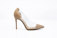 Lizzy Leather Heels Nude Heels by Sole Shoes NZ H15-37