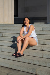 Loft Platform Slides Black Flats by Sole Shoes NZ F25B-35