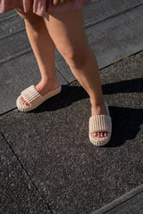 Loft Platform Slides Nude Flats by Sole Shoes NZ F25N-35