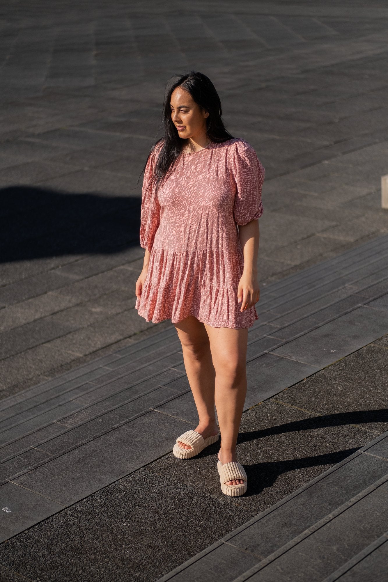 Loft Platform Slides Nude Flats by Sole Shoes NZ F25N-35