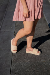 Loft Platform Slides Nude Flats by Sole Shoes NZ F25N-35