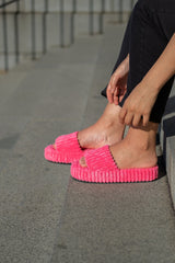 Loft Platform Slides Rose Flats by Sole Shoes NZ F25R-35