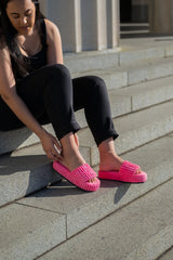 Loft Platform Slides Rose Flats by Sole Shoes NZ F25R-35