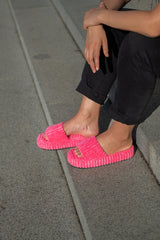 Loft Platform Slides Rose Flats by Sole Shoes NZ F25R-35