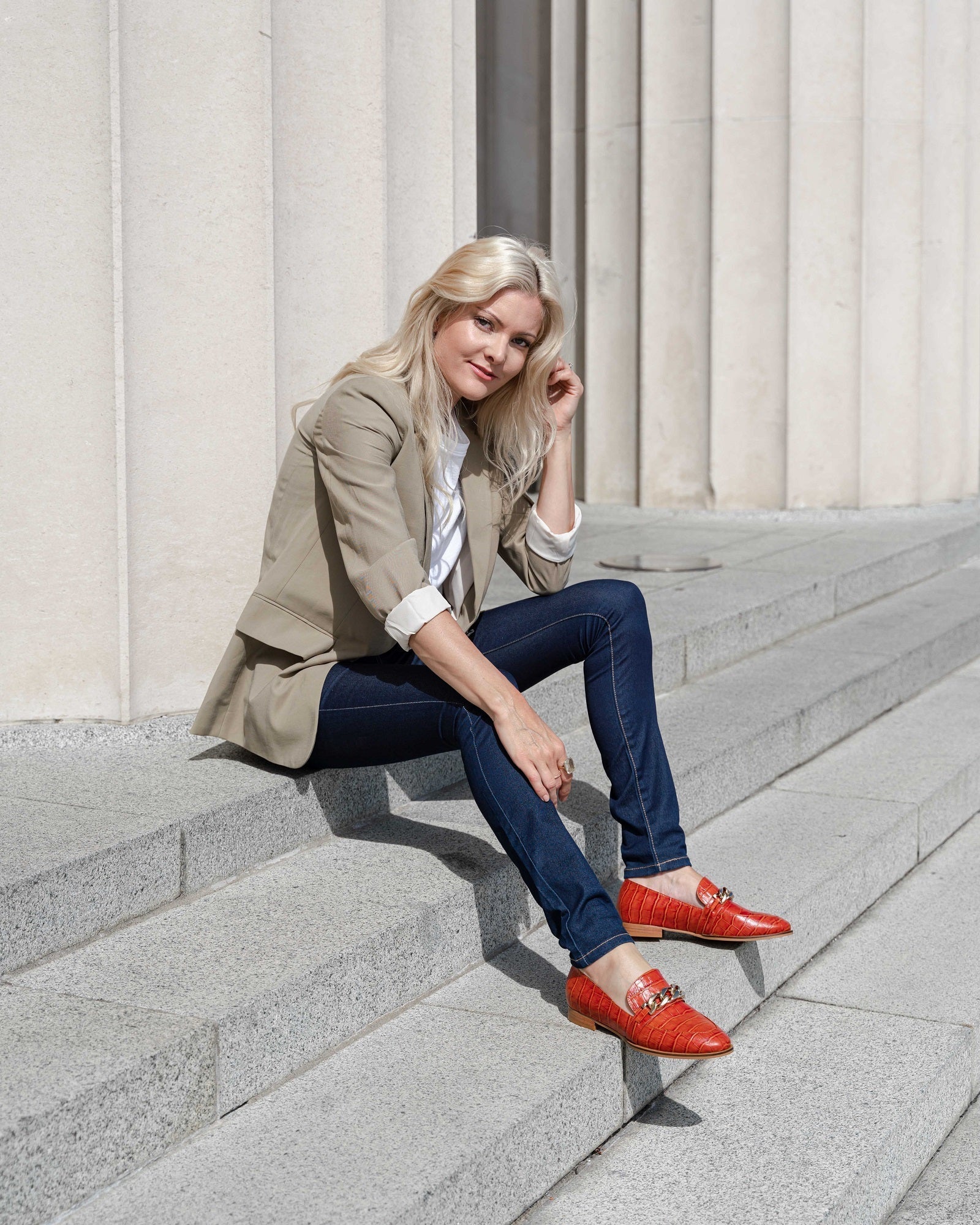Lux Loafer Terracotta Flats by Sole Shoes NZ F12-35